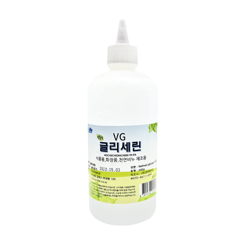 조이라이프 식물성 글리세린 VG 600g 식물성 화장품 비누 슬라임(주)조이라이프