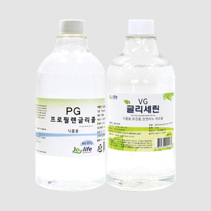 PG 900g + VG 1kg 세트 / 글리세린 프로필렌글리콜 향료제조 식품첨가물등급 천연화장품 천연비누 보습 친환경(주)조이라이프