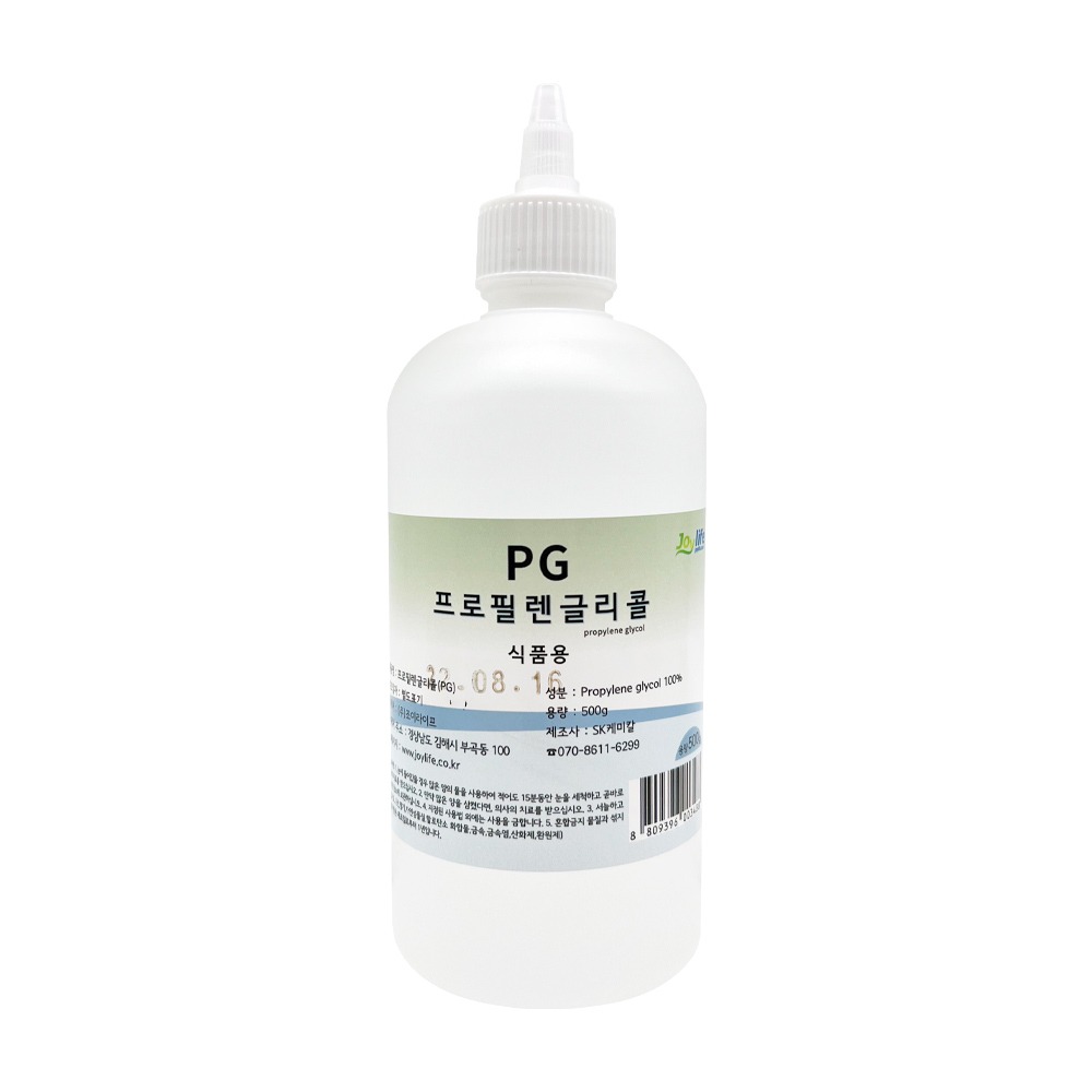 PG 500g 단품 / 프로필렌글리콜 향료제조 식품첨가물등급 천연화장품 천연비누 보습 친환경(주)조이라이프